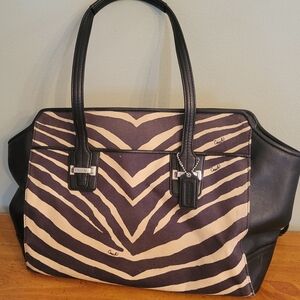 Coach Black and Cream Tote Bag